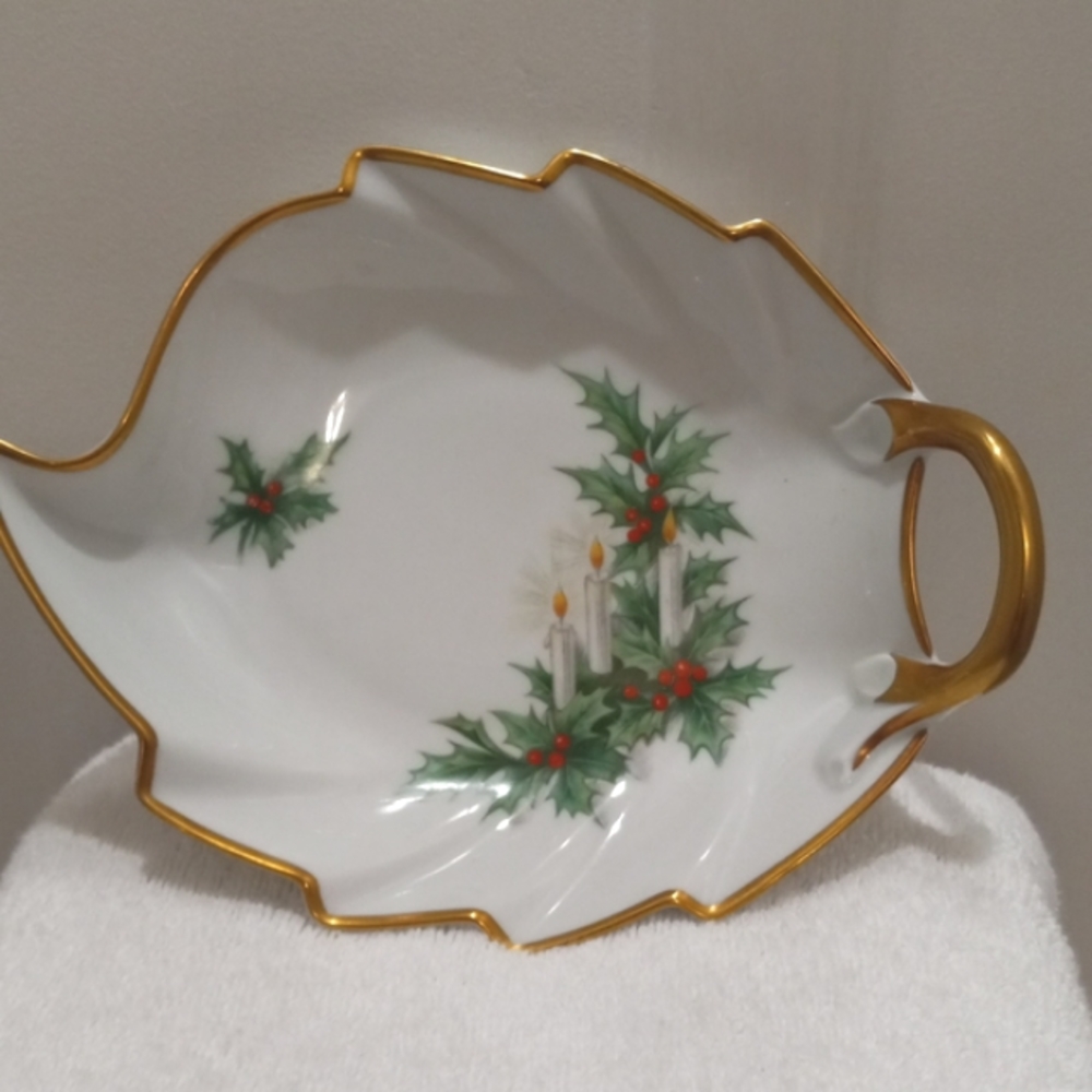 Tirschenreuth Vintage Holiday Candy Dish, made in Germany